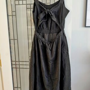 Amour Vert Black Backless Cocktail Sundress
